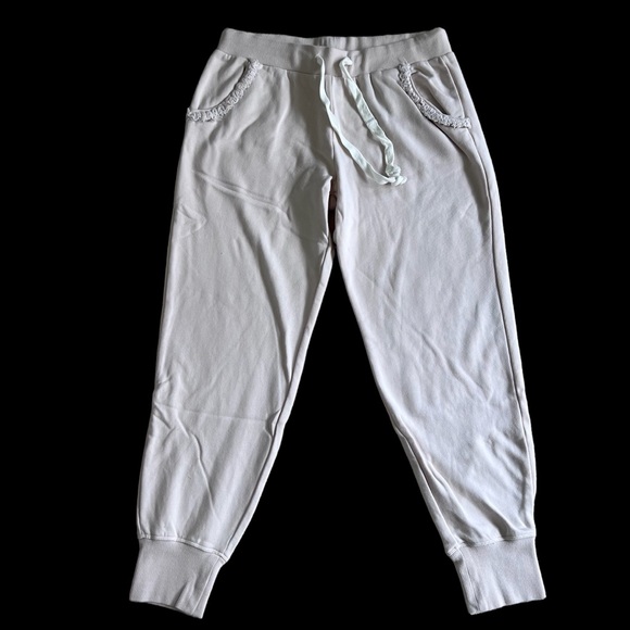 Generation Love Asta Ruffle Sweatpants joggers In Jet Stream Cream Size Large - Picture 3 of 11